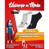 Meia Sapatilha Esportiva Feminina – Kit com 3 pçs